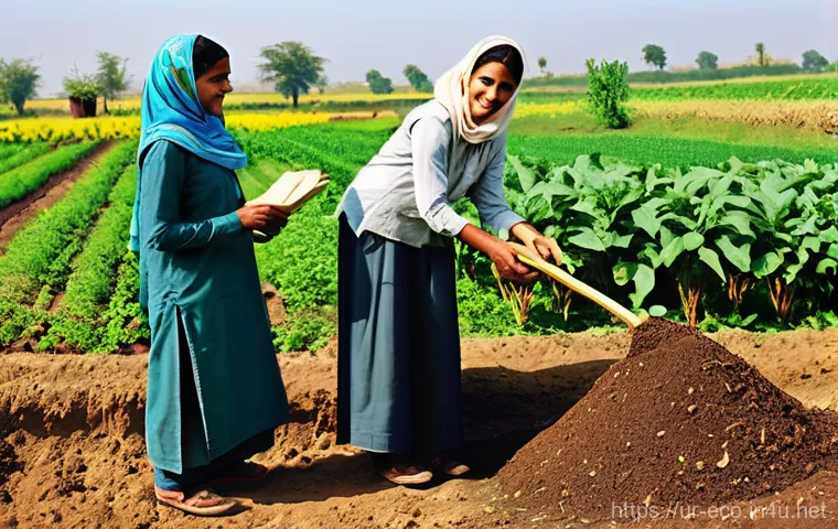 기후 변화와 농업 - **Prompt 2: Embracing Modern Solutions for a Bountiful Future**
    "A vibrant and optimistic photor...