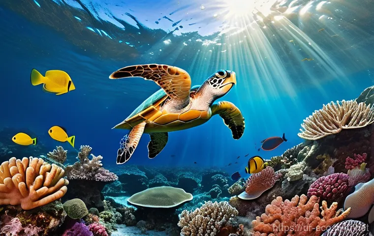 생물군계 특징 - **A breathtaking and serene desert landscape at dawn.** Golden sand dunes stretch endlessly under a ...